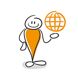 Männlein mit Globus