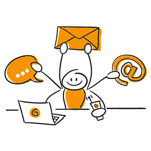 Männlein am Schreibtisch