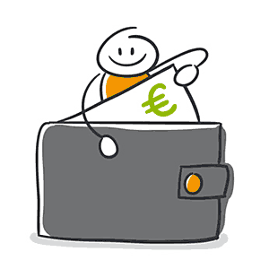 Männlein mit Brieftasche